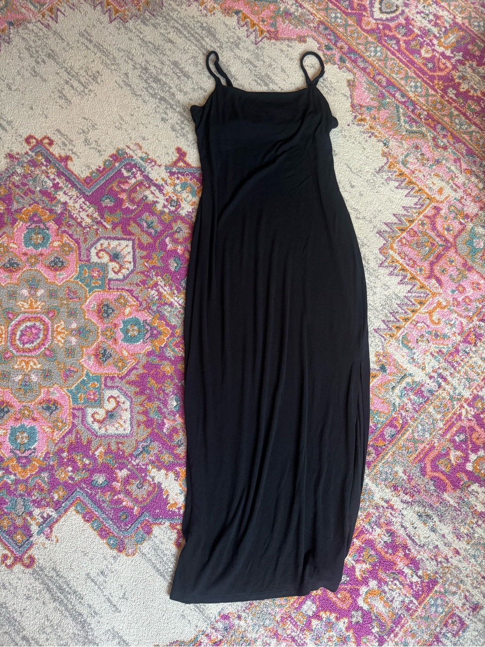 Spiritual Gangster Black Slip Maxi Dress